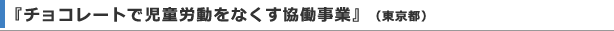 『チョコレートで児童労動をなくす協働事業』（東京都）
