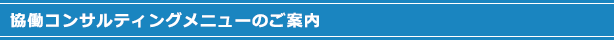 協働コンサルティングメニューのご案内